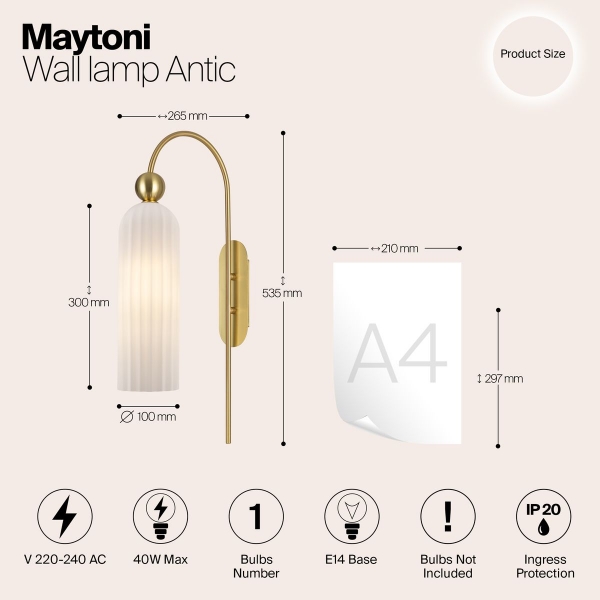 Бра Maytoni Antic MOD302WL-01W