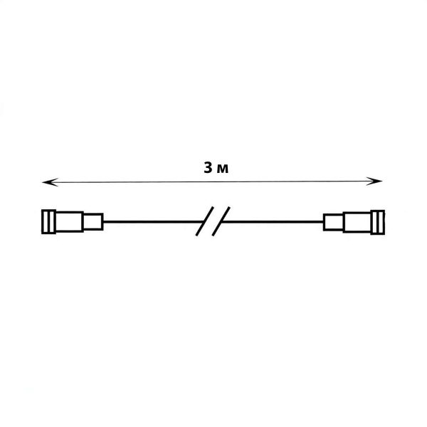 Удлинитель для гирлянд Uniel UCX-F90 E/3M/BK UL-00013225