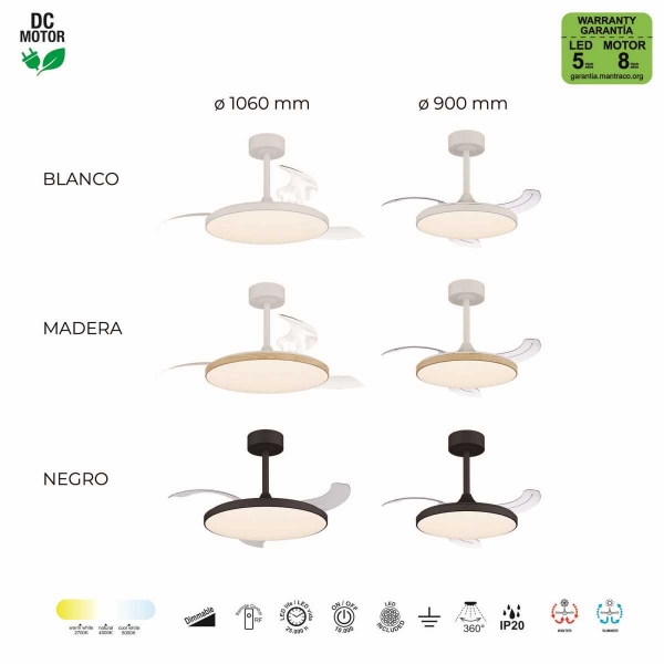 Люстра-вентилятор Mantra SLIM FAN mini 9009