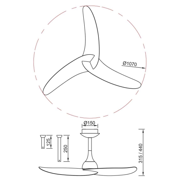 Люстра-вентилятор Mantra IPANEMA III 9042