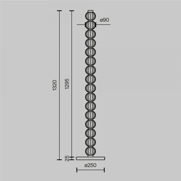 Торшер Maytoni Amulet MOD555FL-L23G3K