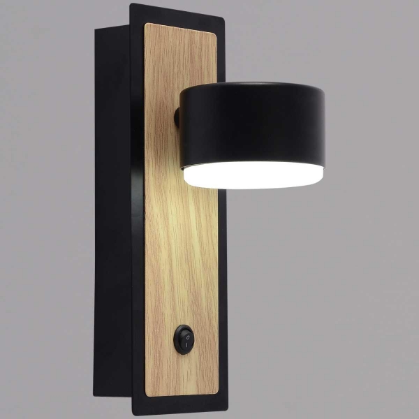 Бра Reluce 12540-0.2-01 BK+WOOD