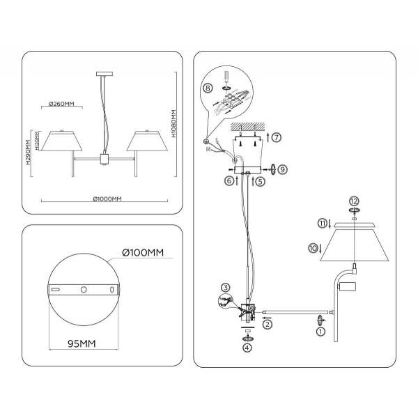 Люстра Ambrella Light HIGH LIGHT LH72473