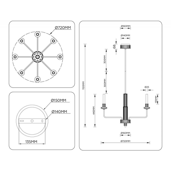 Люстра Ambrella Light HIGH LIGHT LH53126