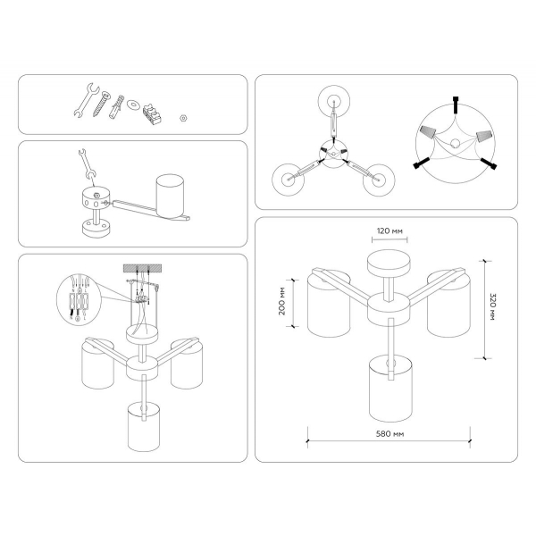 Потолочная люстра Ambrella light Traditional Loft TR83112