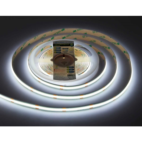 Светодиодная лента Ambrella Light GS4753 COB 528Led/14W m/ 24V IP20 6500K/ 5m*10mm*2mm (2 конт.) GS4753