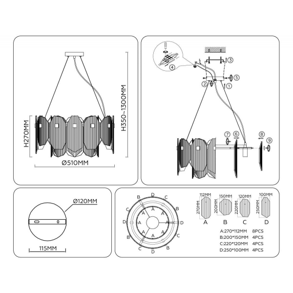 Подвесной светильник Ambrella light High light LH31201