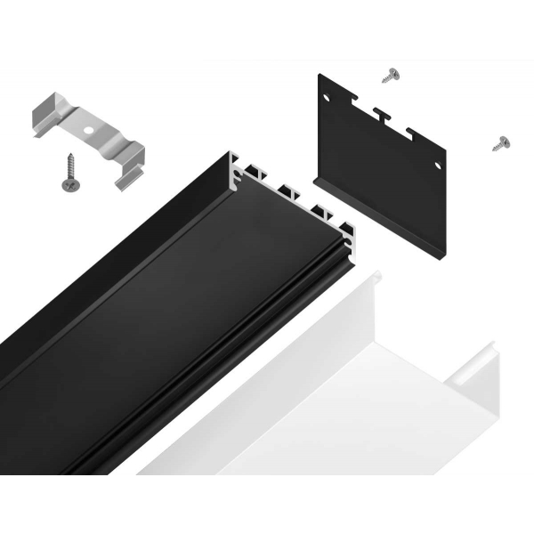 Профиль алюминиевый накладной/подвесной "Profile System" AMBRELLA LIGHT ILLUMINATION GP3070BK