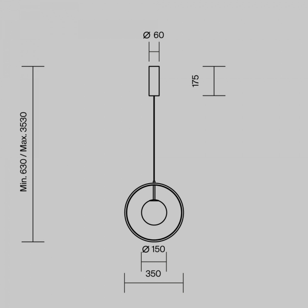 Подвесной светильник Maytoni MOD407PL-L12B3K1