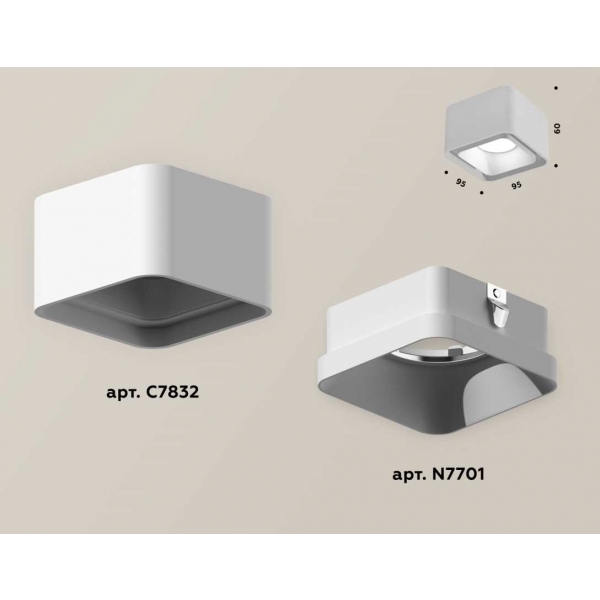 Комплект потолочного светильника Ambrella light Techno Spot XC (C7832, N7701) XS7832001
