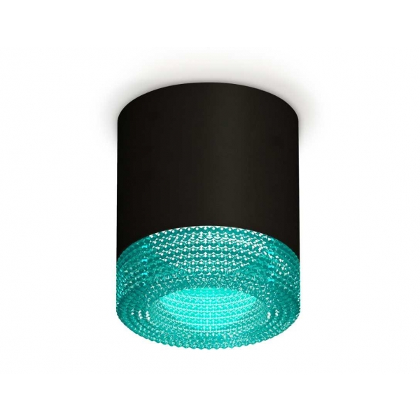 Комплект накладного светильника Ambrella light Techno Spot XS7402013 SBK/BL черный песок/голубой (C7402, N7194)