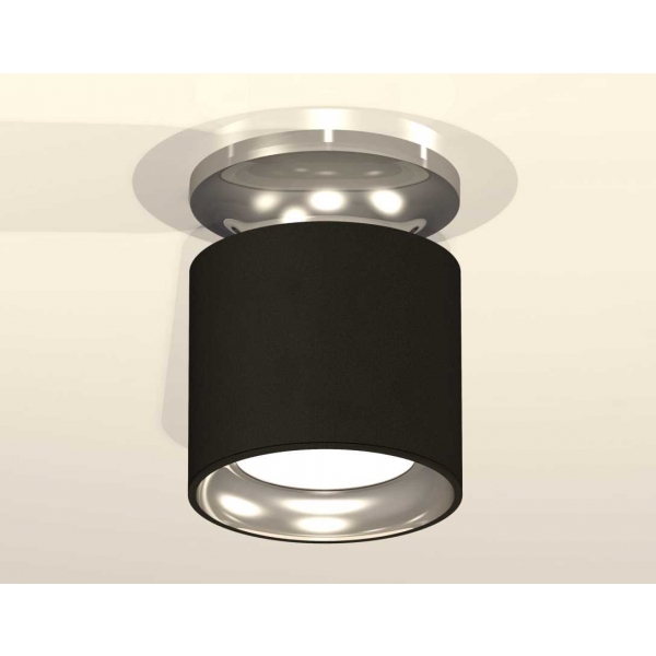 Комплект накладного светильника Ambrella light Techno Spot XS7402080 SBK/PSL черный песок/серебро полированное (N7927, C7402, N7023)