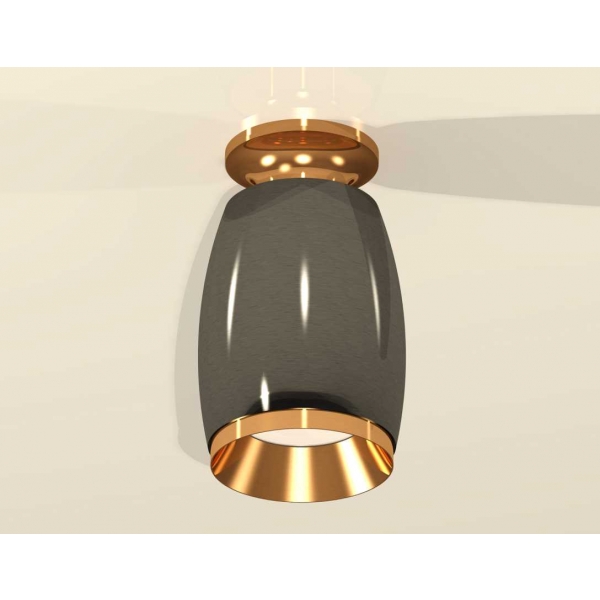 Комплект накладного светильника Ambrella light Techno Spot XS1123043 DCH/PYG черный хром/золото желтое полированное (N6905, C1123, N7034)