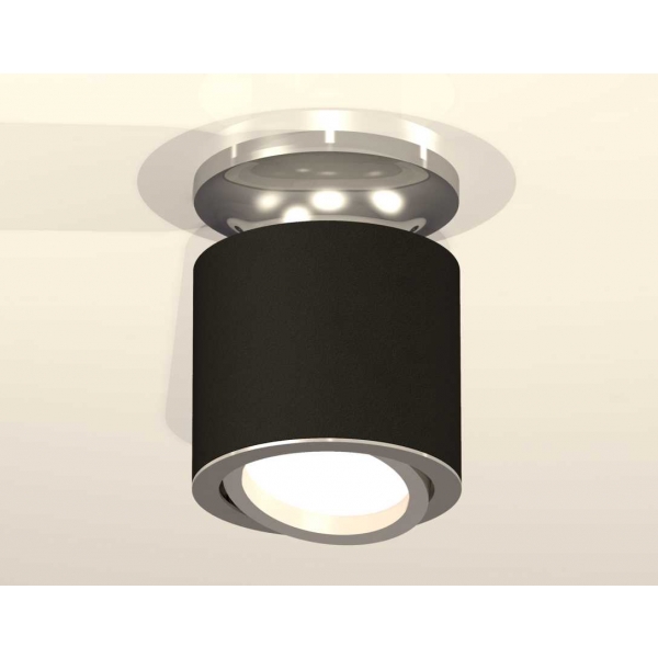 Комплект накладного светильника Ambrella light Techno Spot XS7402081 SBK/PSL черный песок/серебро полированное (N7927, C7402, N7003)