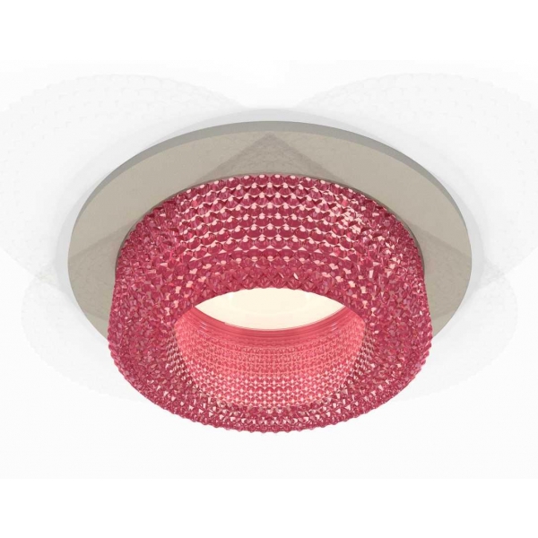 Комплект встраиваемого светильника Ambrella light Techno Spot XC7623022 SGR/PI серый песок/розовый (C7623, N7193)