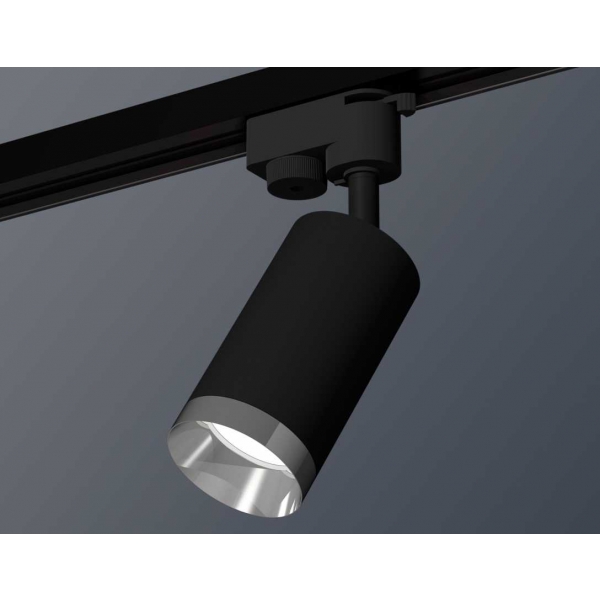 Комплект трекового светильника Ambrella light Track System XT6323062 SBK/PSL черный песок/серебро полированное (A2521, C6323, N6132)