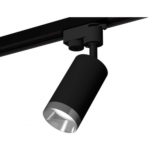 Комплект трекового светильника Ambrella light Track System XT6323062 SBK/PSL черный песок/серебро полированное (A2521, C6323, N6132)