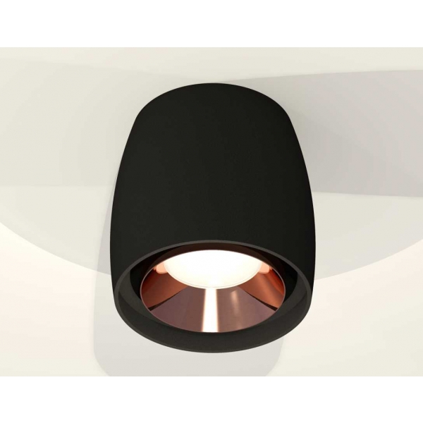 Комплект накладного светильника Ambrella light Techno Spot XS1142005 SBK/PPG черный песок/золото розовое полированное (C1142, N7035)
