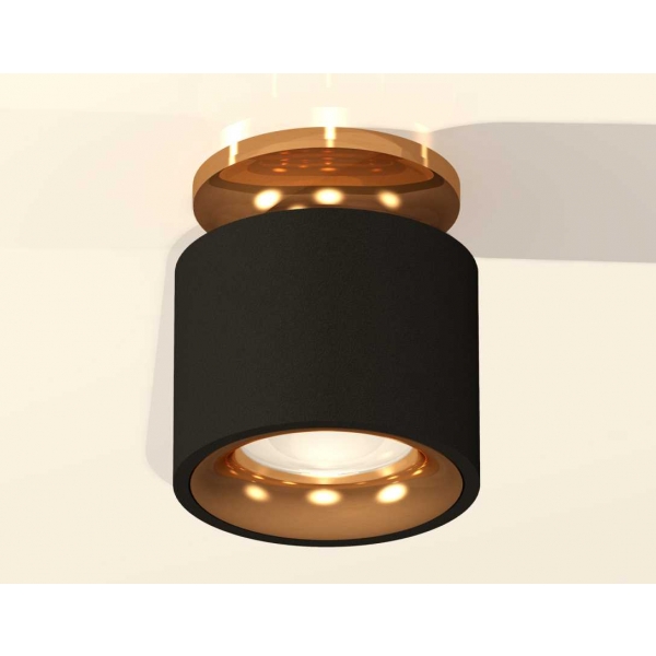 Комплект накладного светильника Ambrella light Techno Spot XS7511121 SBK/PYG черный песок/золото желтое полированное (N7929, C7511, N7014)