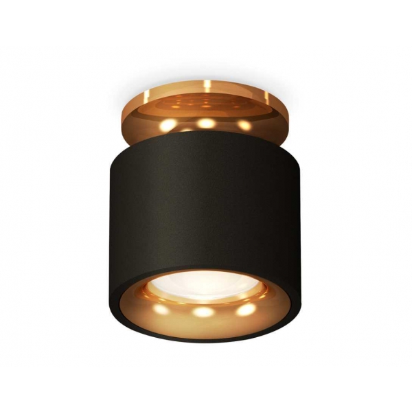 Комплект накладного светильника Ambrella light Techno Spot XS7511121 SBK/PYG черный песок/золото желтое полированное (N7929, C7511, N7014)