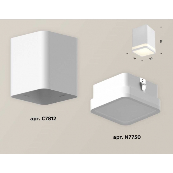 Комплект потолочного светильника Ambrella light Techno Spot XC (C7812, N7750) XS7812020