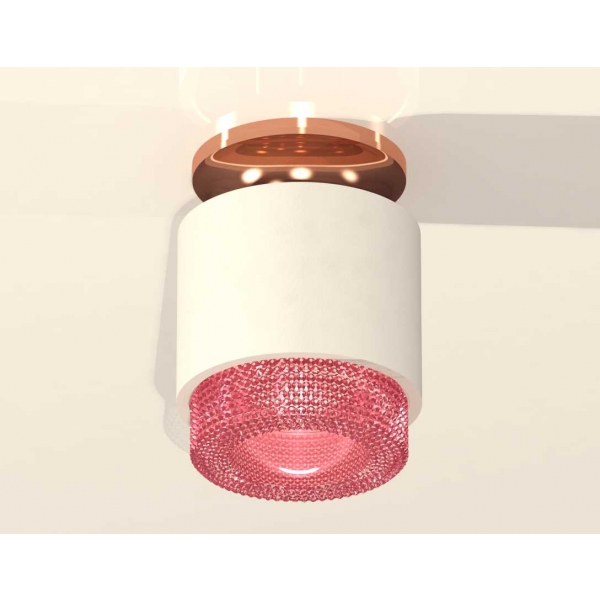 Комплект накладного светильника Ambrella light Techno Spot XS7510142 SWH/PI белый песок/розовый (N7930, C7510, N7193)