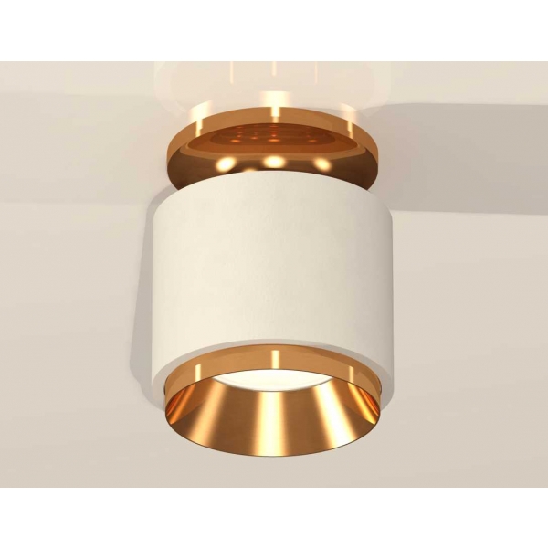 Комплект накладного светильника Ambrella light Techno Spot XS7510120 SWH/PYG белый песок/золото желтое полированное (N7929, C7510, N7034)