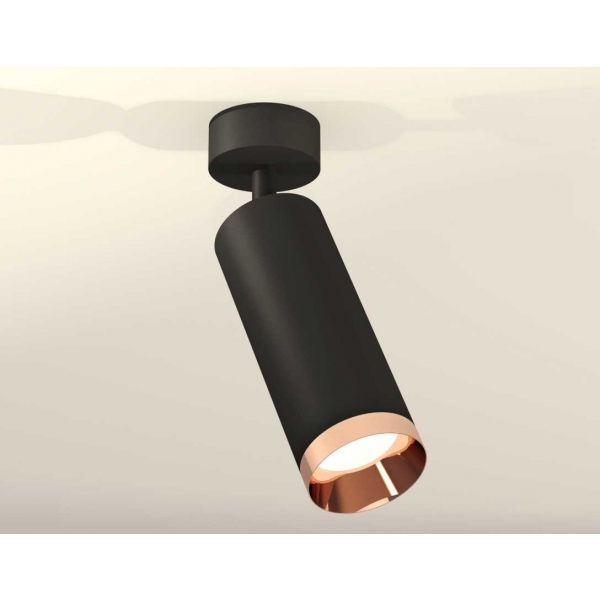 Комплект накладного светильника Ambrella light Techno Spot XM6343006 SBK/PPG черный песок/золото розовое полированное (A2210, C6343, N6135)