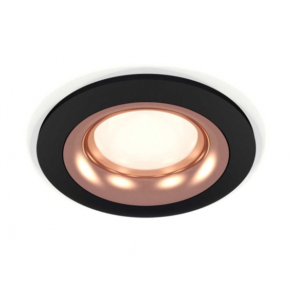 Комплект встраиваемого светильника Ambrella light Techno Spot XC7622006 SBK/PPG черный песок/золото розовое полированное (C7622, N7015)
