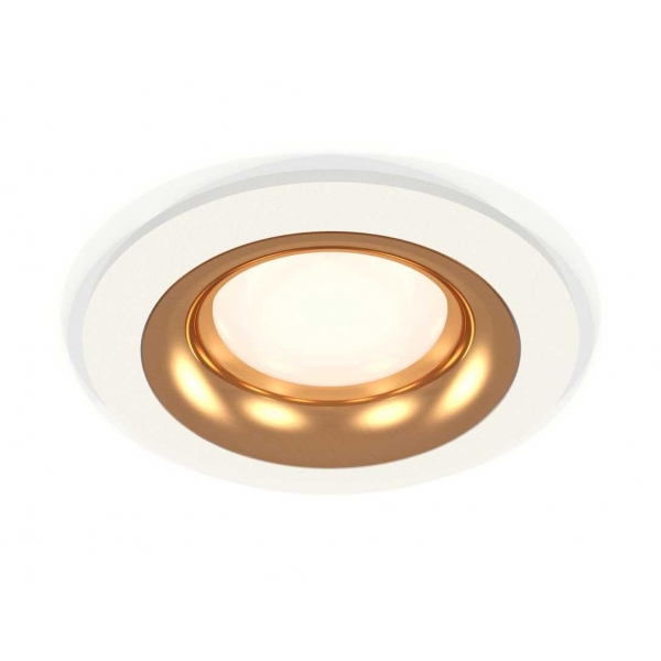 Комплект встраиваемого светильника Ambrella light Techno Spot XC7621005 SWH/PYG белый песок/золото желтое полированное (C7621, N7014)