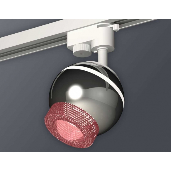 Комплект трекового светильника Ambrella light Track System XT1104003 PSL/PI серебро полированное/розовый (A2520, C1104, N7193)