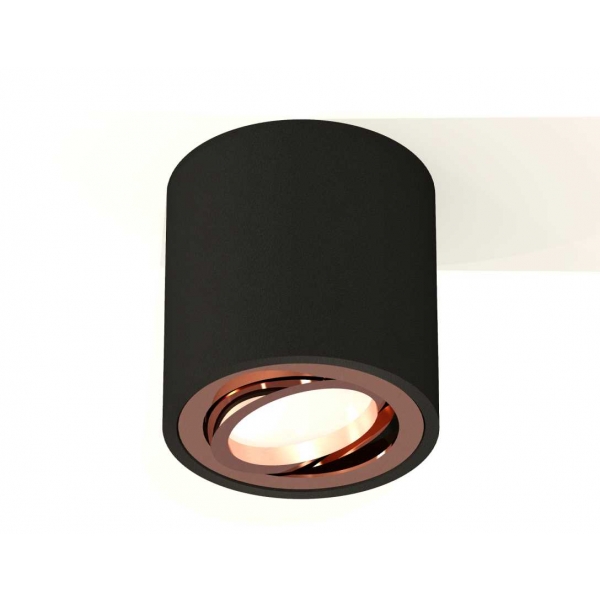 Комплект накладного светильника Ambrella light Techno Spot XS7532005 SBK/PPG черный песок/золото розовое полированное (C7532, N7005)