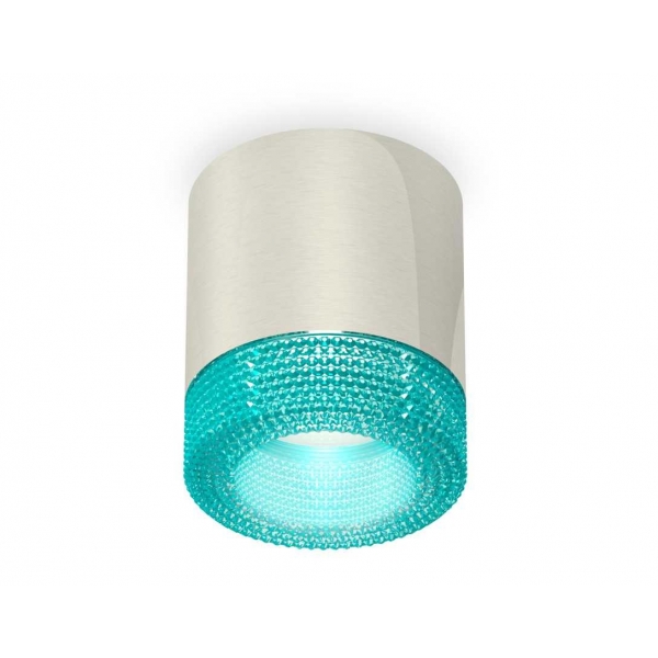 Комплект накладного светильника Ambrella light Techno Spot XS7405005 PSL/BL серебро полированное/голубой (C7405, N7194)