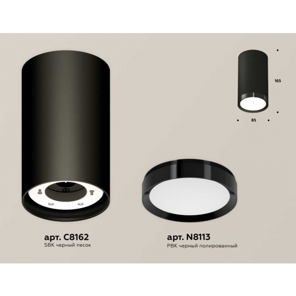 Комплект накладного светильника Ambrella light Techno Spot XS (C8162, N8113) XS8162001