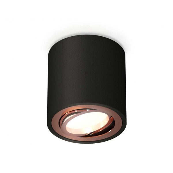 Комплект накладного светильника Ambrella light Techno Spot XS7532005 SBK/PPG черный песок/золото розовое полированное (C7532, N7005)