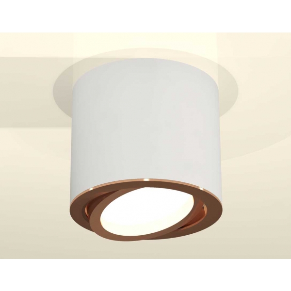 Комплект накладного светильника Ambrella light Techno Spot XS7401005 SWH/PPG белый песок/золото розовое полированное (C7401, N7005)
