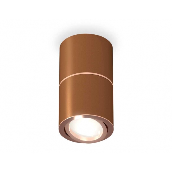 Комплект накладного светильника Ambrella light Techno Spot XS7404080 SCF/PPG кофе песок/золото розовое полированное (C7404, A2073, C7404, N7005)