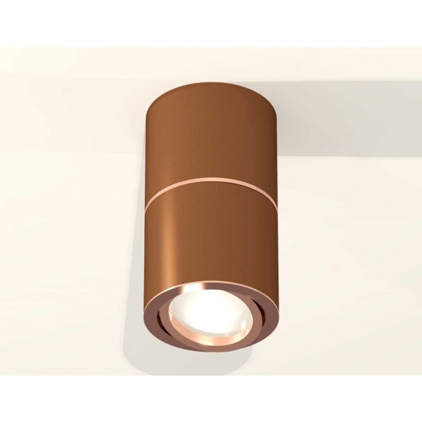 Комплект накладного светильника Ambrella light Techno Spot XS7404080 SCF/PPG кофе песок/золото розовое полированное (C7404, A2073, C7404, N7005)