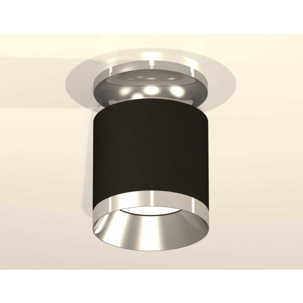Комплект накладного светильника Ambrella light Techno Spot XS7402082 SBK/PSL черный песок/серебро полированное (N7927, C7402, N7032)