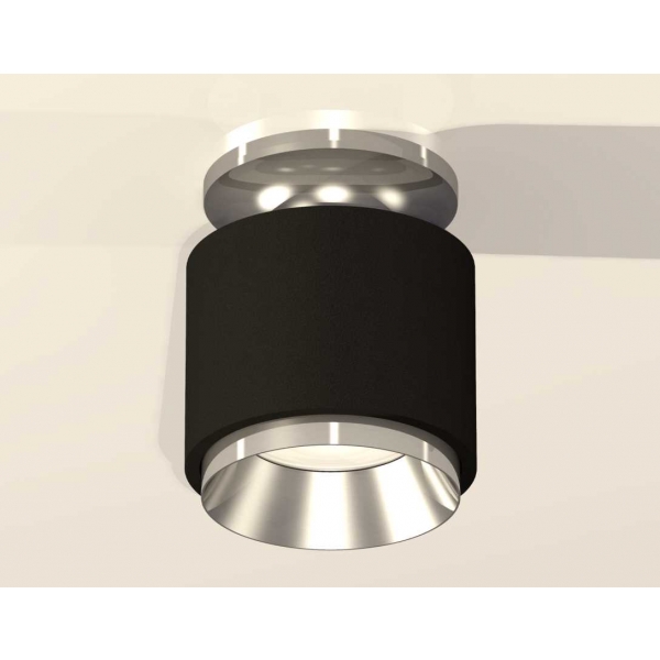 Комплект накладного светильника Ambrella light Techno Spot XS7511080 SBK/PSL черный песок/серебро полированное (N7927, C7511, N7032)