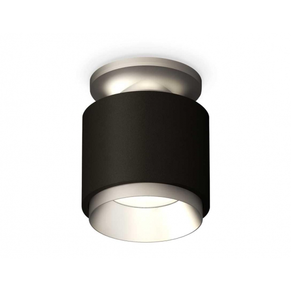 Комплект накладного светильника Ambrella light Techno Spot XS7511100 SBK/MCH черный песок/хром матовый (N7928, C7511, N7033)