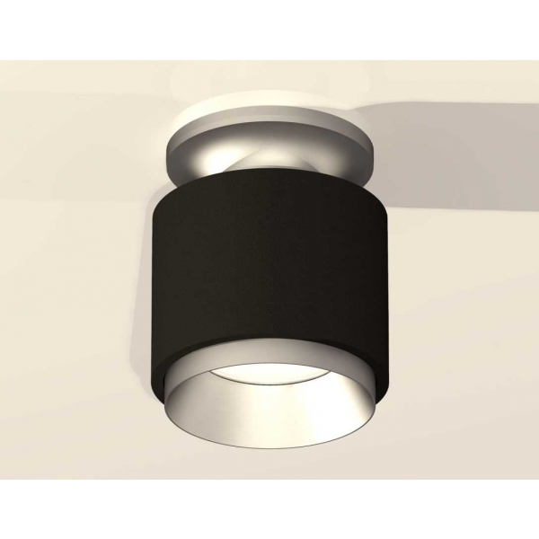 Комплект накладного светильника Ambrella light Techno Spot XS7511100 SBK/MCH черный песок/хром матовый (N7928, C7511, N7033)