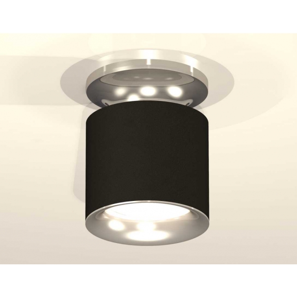 Комплект накладного светильника Ambrella light Techno Spot XS7402083 SBK/PSL черный песок/серебро полированное (N7927, C7402, N7012)