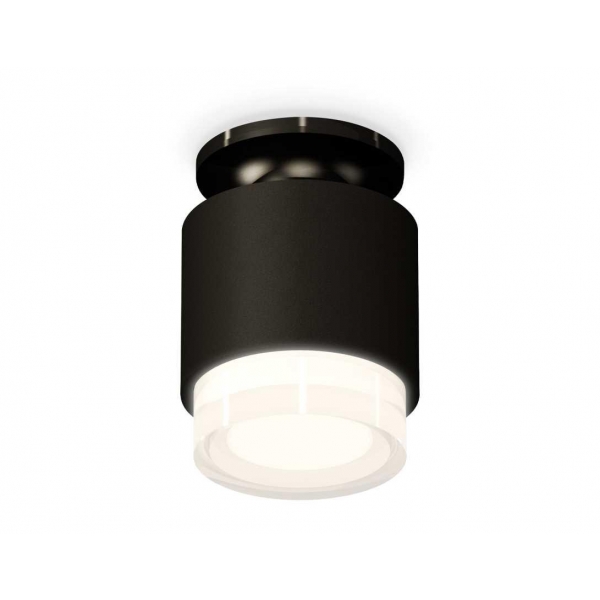 Комплект накладного светильника Ambrella light Techno Spot XS7511065 SBK/PBK/FR черный песок/черный полированный/белый матовый (N7926, C7511, N7160)