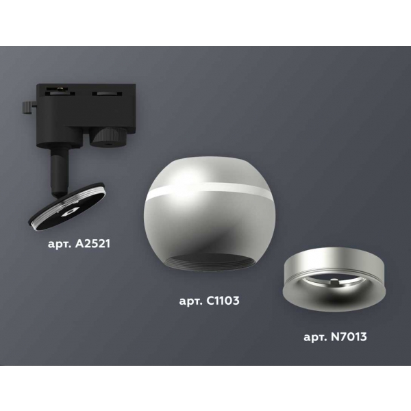 Комплект трекового светильника Ambrella light Track System XT1103020 SSL/MCH серебро песок/хром матовый (A2521, C1103, N7013)