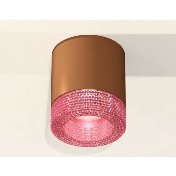 Комплект накладного светильника Ambrella light Techno Spot XS7404030 SCF/PI кофе песок/розовый (C7404, N7193)