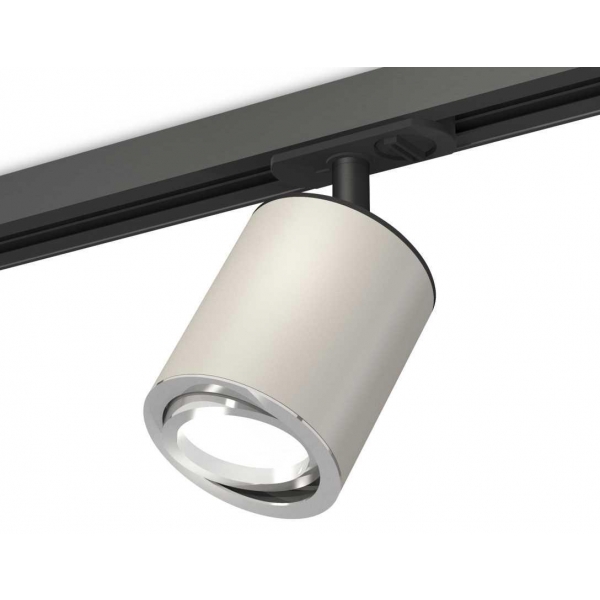 Комплект трекового светильника Ambrella light Track System XT7423001 SGR/PSL/SBK серый песок/серебро полированное/черный песок (A2537, C7423, N7003)