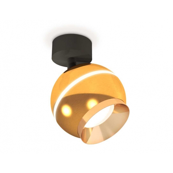 Комплект накладного светильника Ambrella light Techno Spot XM1105002 PYG/SBK золото желтое полированное/черный песок (A2210,C1105,N7034)