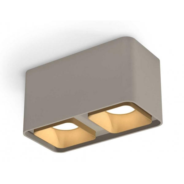 Комплект накладного светильника Ambrella light Techno Spot XS7852004 SGR/SGD серый песок/золото песок (C7852, N7704)