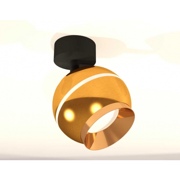 Комплект накладного светильника Ambrella light Techno Spot XM1105002 PYG/SBK золото желтое полированное/черный песок (A2210,C1105,N7034)